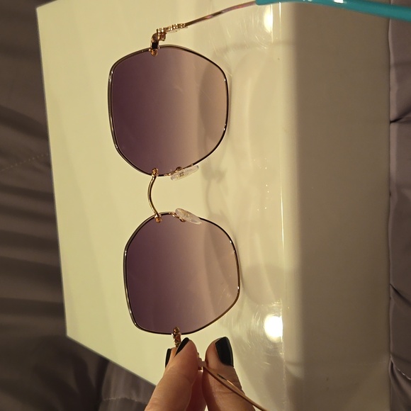 Emilio Pucci sunglasses women's round shiny rose gold and gradient brown new - Picture 8 of 14